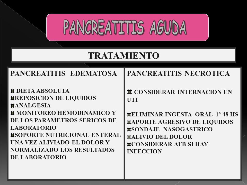 Pancreatitis aguda leve tratamiento nutricional